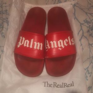Palm Angels Red Logo Slides